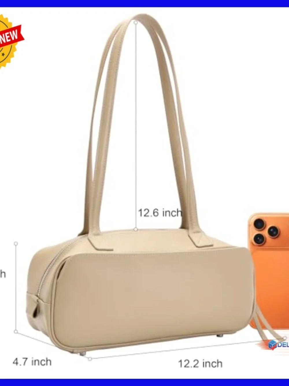 Genuine Leather Shoulder Bag - Bowler Satchel for Women - Travel Work Purse